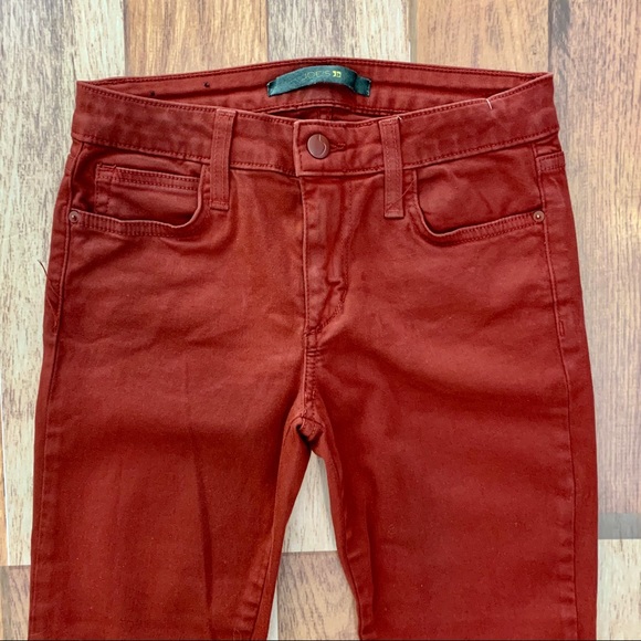 Joe's Jeans Red Skinny Ankle Jeans Ruched - Picture 10 of 13